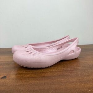 CROCS Kadee Pink Slip-On Slingback Ballet Flats Shoes Women’s Size 6.